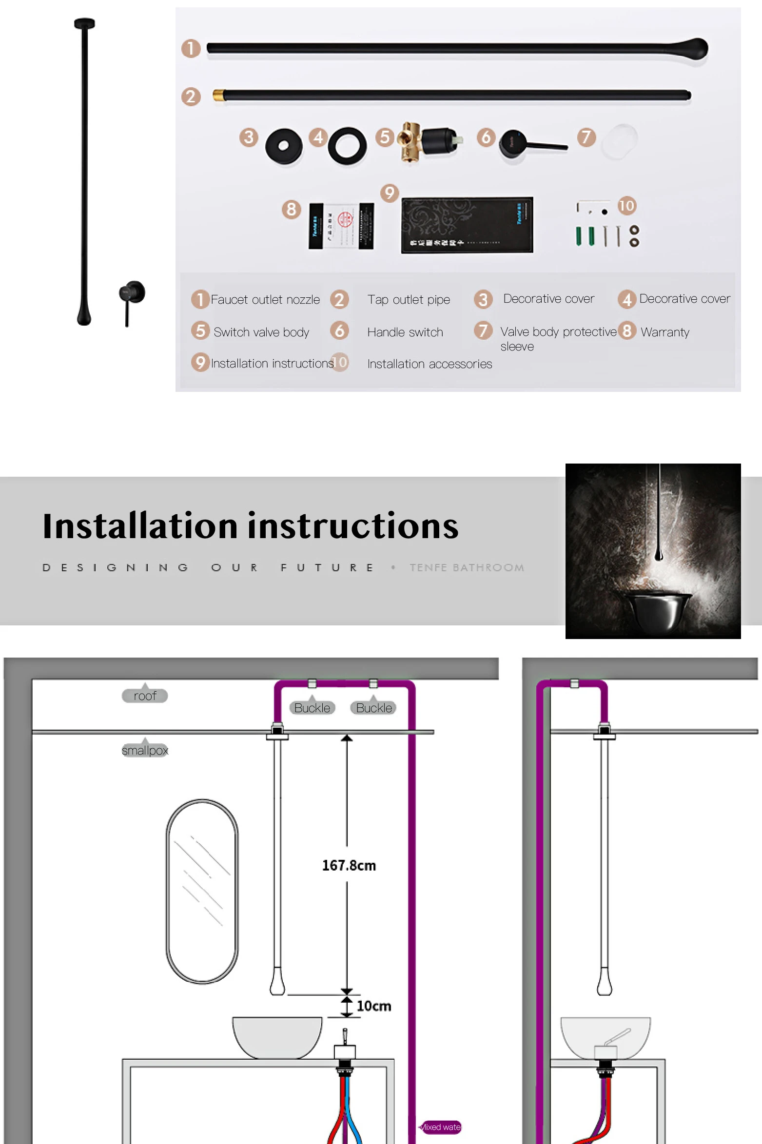 Sba6cde1df0a44127a57c69dafcf431de5 - Bathroom creative ceiling water drop faucet