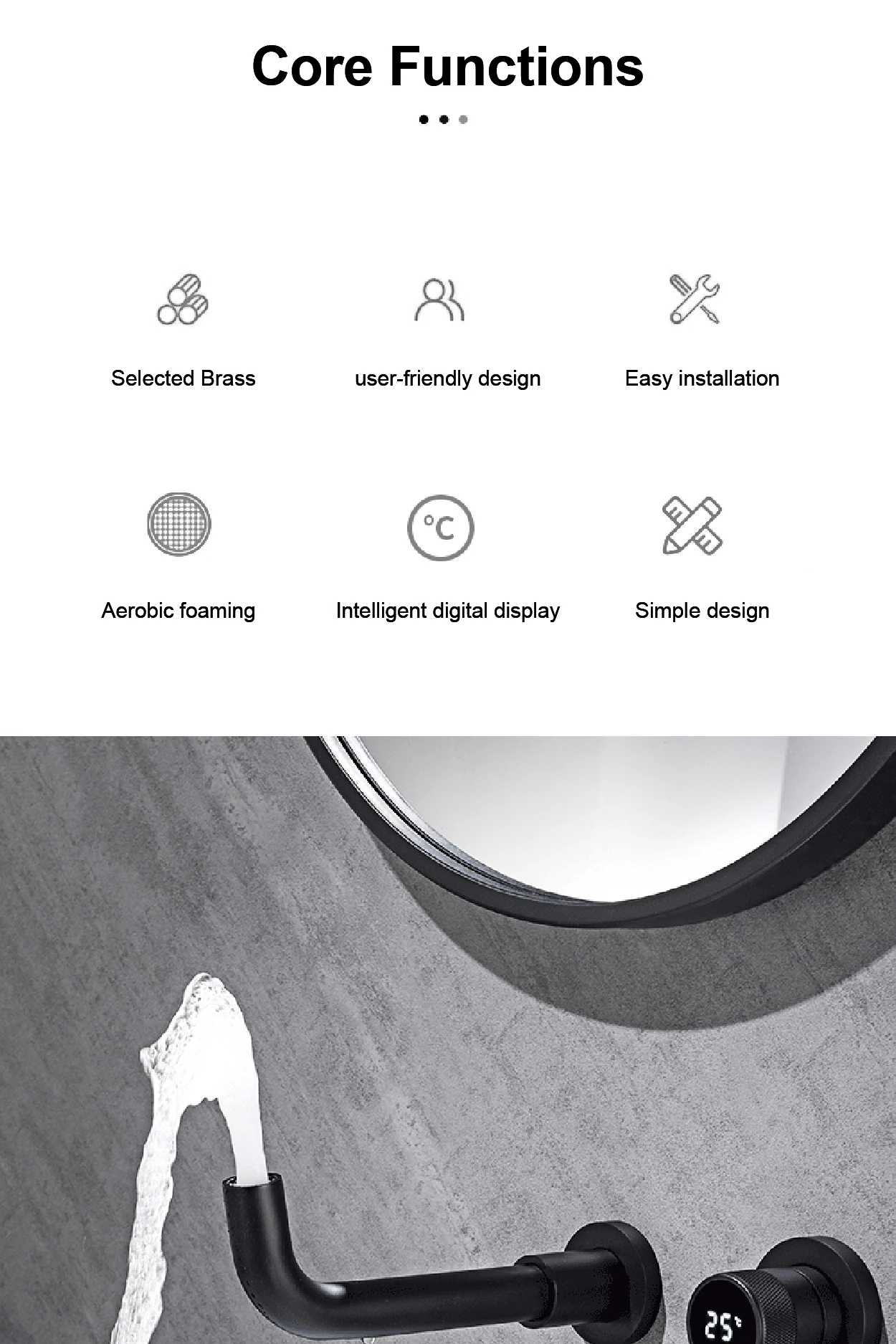 Se60bcd91a98246b186a8097d9d361260f - Simple intelligent bathroom faucet