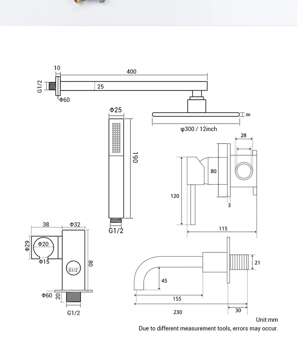 Se7e86a826e3a436d8ca906e26971d6045 - Wall Mount Shower Faucet
