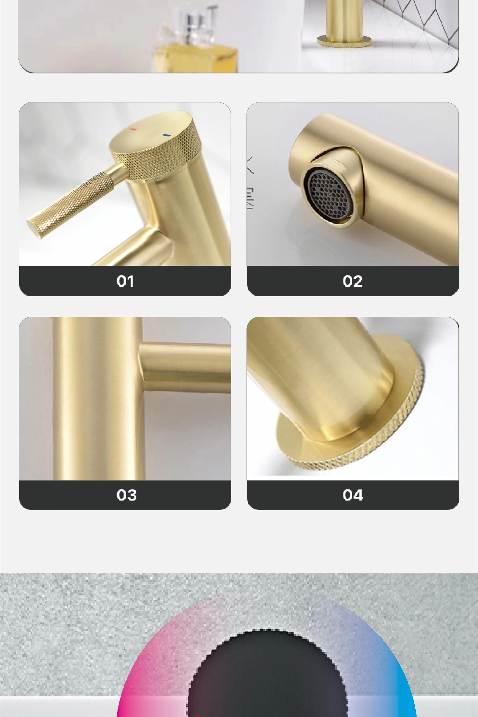 Se864c5a0336c44f79d82d79dd1d6b91fB - Classic pattern design brass bathroom faucet