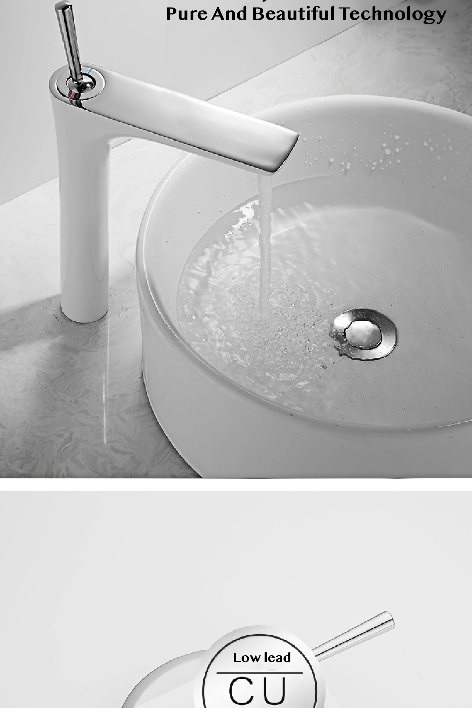 Sfb476090871e489884dc664e4a4698b0t - White Luxury Bathroom Faucet