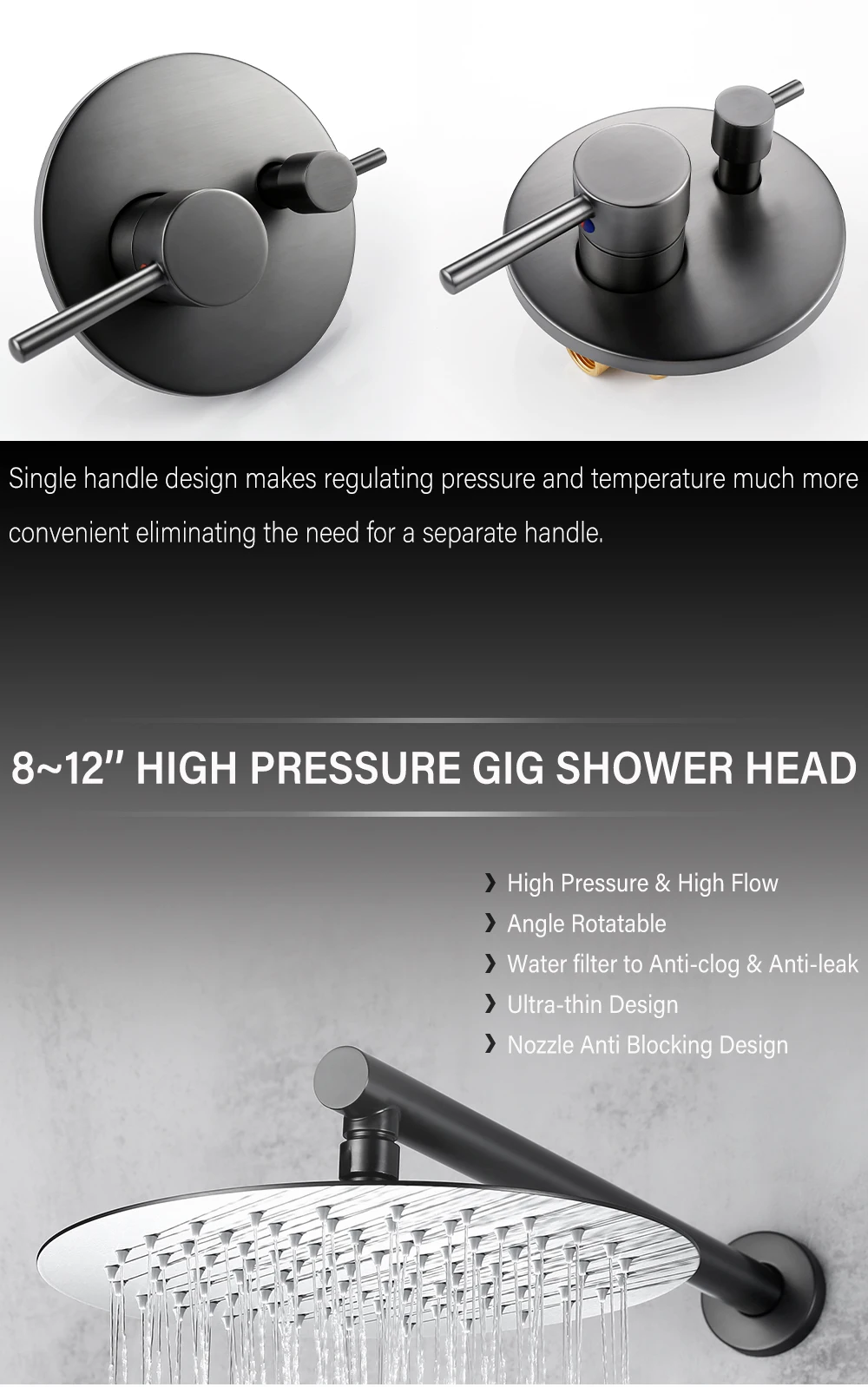 U2b90ceb077e74194bae8ca5499e5a599V - Bathroom Tap Set Bathtub Shower Faucets