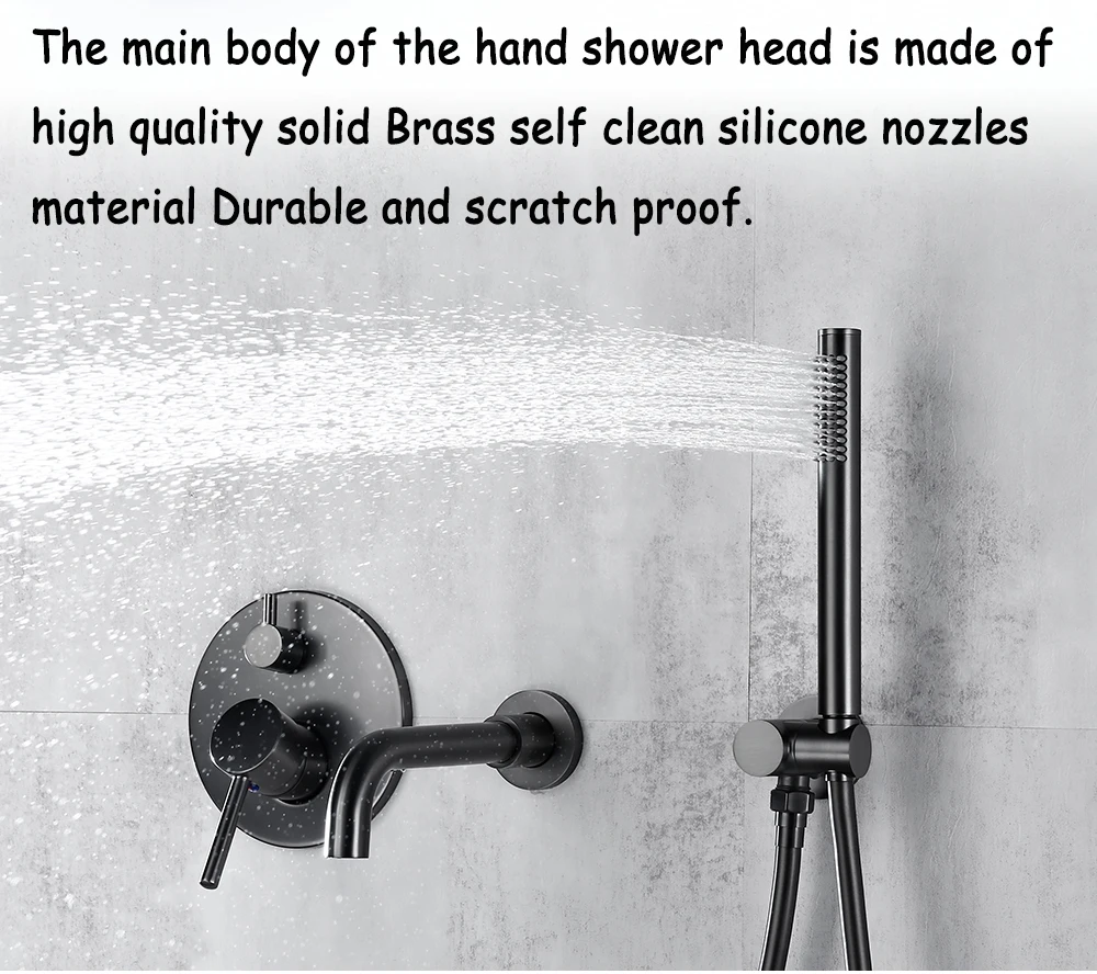 U64d83067c7d447de9a386298b73707fdX - Bathroom Tap Set Bathtub Shower Faucets