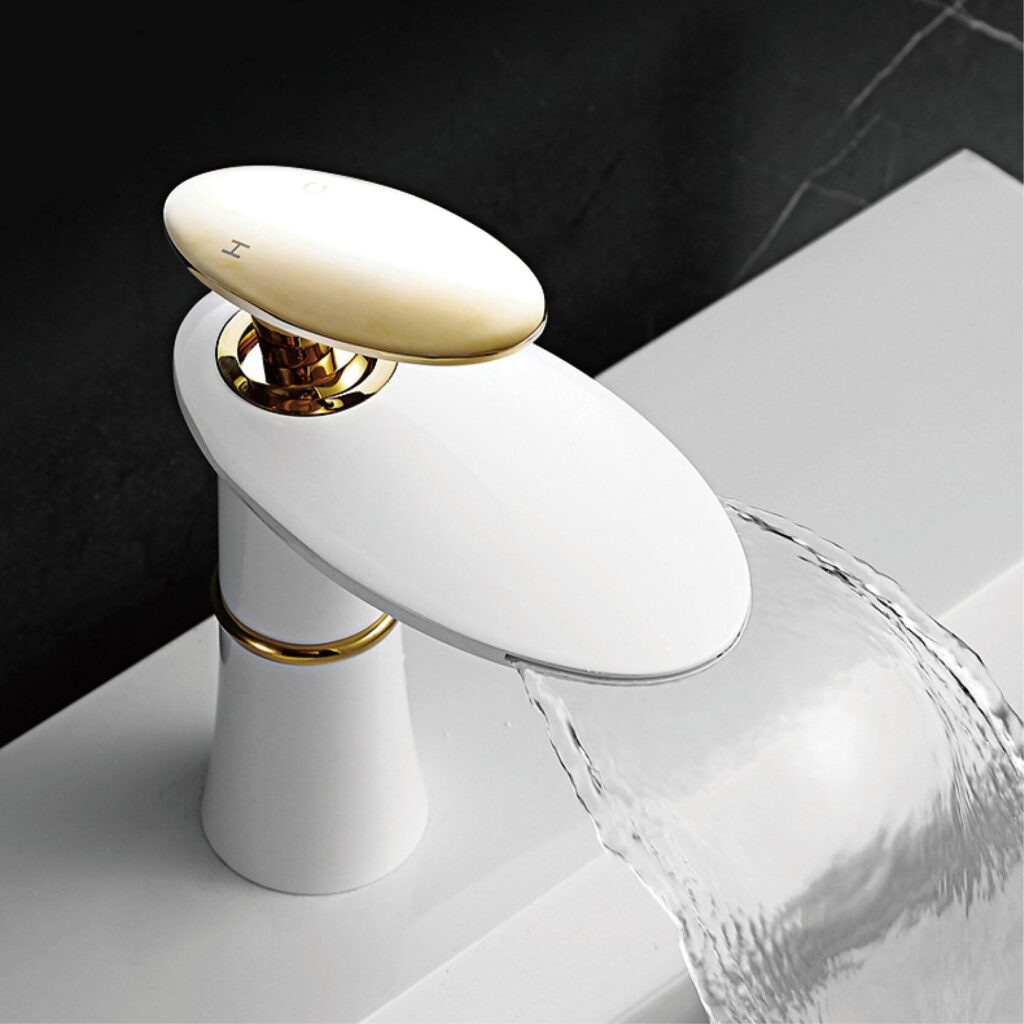 Luxury bathroom waterfall faucet