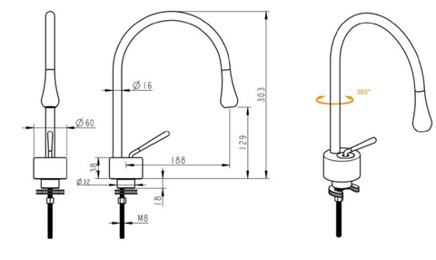 - An unusual bathroom faucet