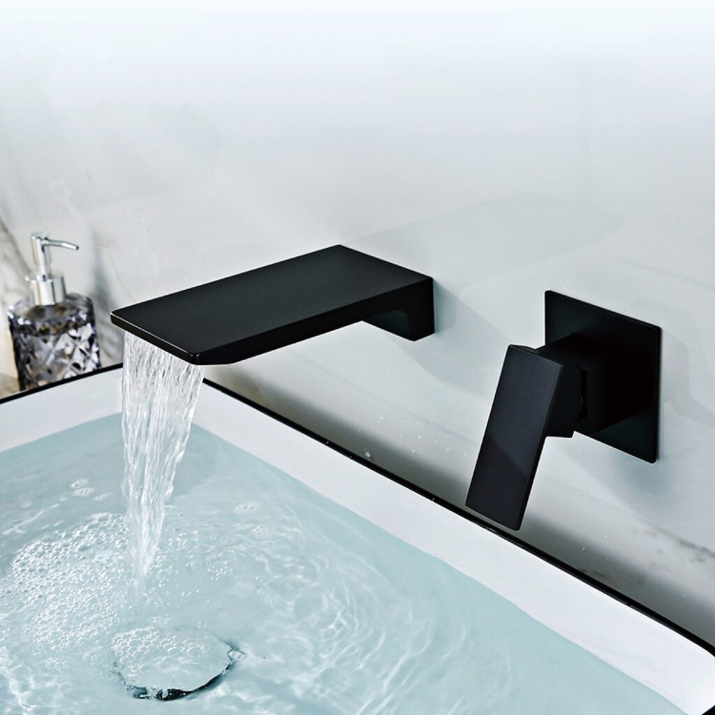 Embedded basin faucet