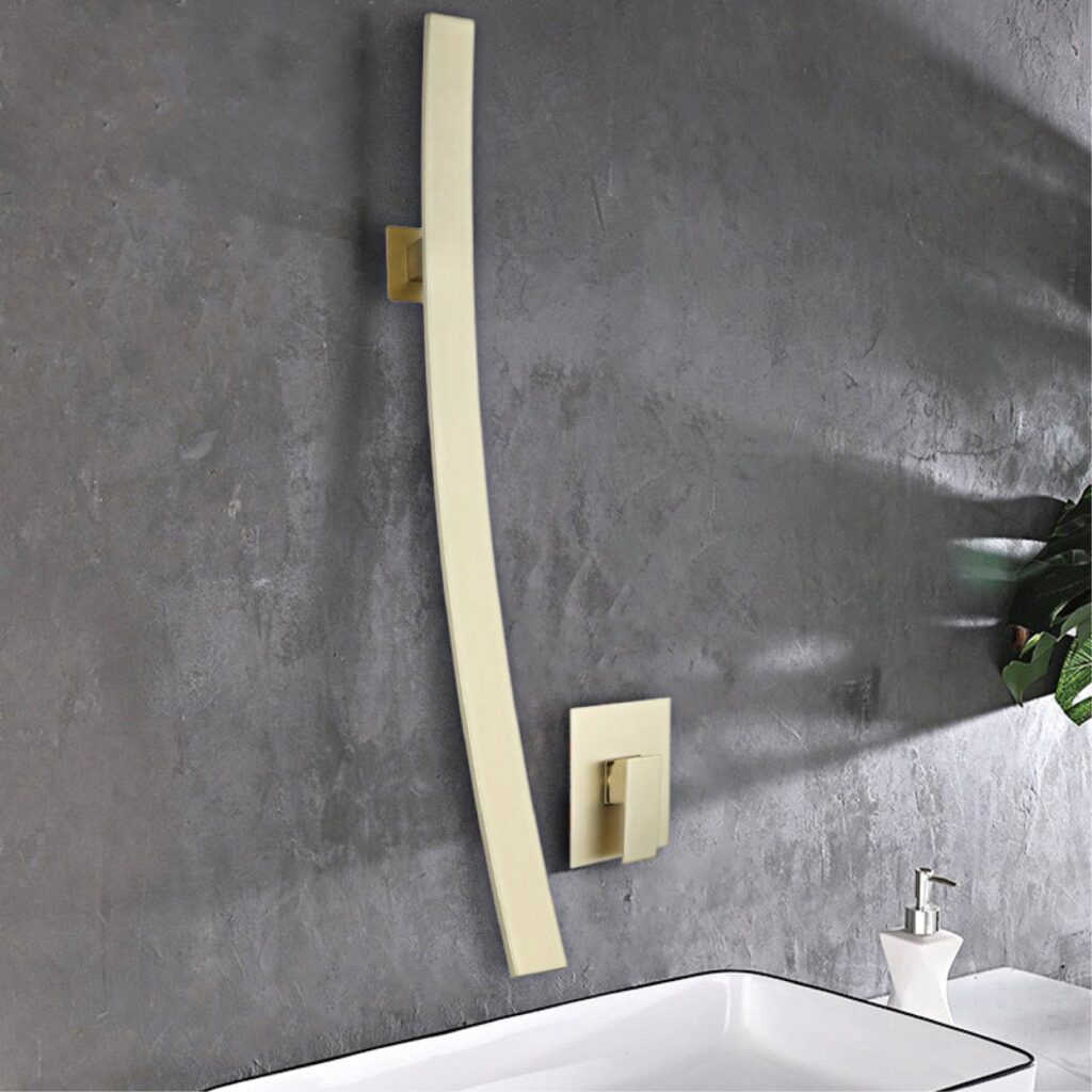 Bathroom design concealed basin faucet copper