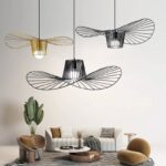 nordic straw hat pendant lights