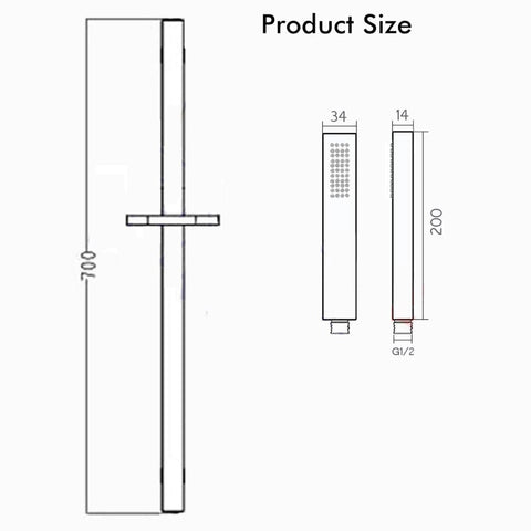 - Black Square Shower Head