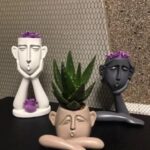 Minimalist Ceramic Abstract Head Vase - ZenQ Designs
