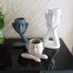 Minimalist Ceramic Abstract Head Vase - ZenQ Designs