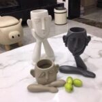 Minimalist Ceramic Abstract Head Vase - ZenQ Designs