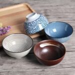 Set of 4 Japanese Traditional Ceramic Dinner Bowls - ZenQ Designs