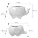 Elephant Ceramic Flower Pot with Tray - ZenQ Designs