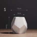 Modern White Marbled Geometric Vase - ZenQ Designs