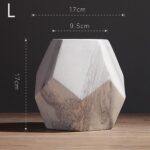 Modern White Marbled Geometric Vase - ZenQ Designs