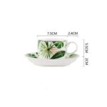 Green Plants Pattern Ceramic Tableware Set - ZenQ Designs