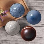 Set of 4 Japanese Traditional Ceramic Dinner Bowls - ZenQ Designs