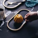 Black And Golden Stroked Ceramic Plates - ZenQ Designs