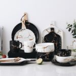Gold Marble Ceramic Tableware Set - ZenQ Designs
