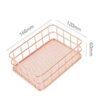 Nordic Rose Gold Metal Storage Basket - ZenQ Designs