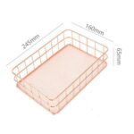 Nordic Rose Gold Metal Storage Basket - ZenQ Designs