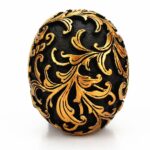Golden Carving Black Skull Sculpture - ZenQ Designs