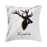 Black Gold Deer Pillow Case - ZenQ Designs