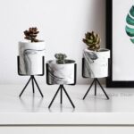 3pcs Ceramic Marbled Planters - ZenQ Designs