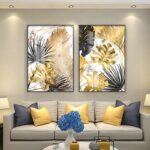 Nordic Golden Leaf | Canvas - ZenQ Designs