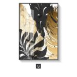 Nordic Golden Leaf | Canvas - ZenQ Designs