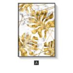 Nordic Golden Leaf | Canvas - ZenQ Designs