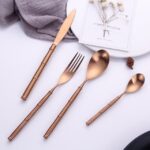 304 Stainless Steel Golden Cutlery Tableware Set - ZenQ Designs