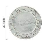 Gold Striped Marble Ceramic Plate Set - ZenQ Designs