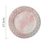 Gold Striped Marble Ceramic Plate Set - ZenQ Designs