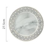 Gold Striped Marble Ceramic Plate Set - ZenQ Designs