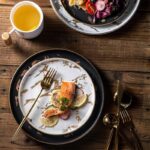 Luxury Gold Edges Marble Dinner Plate - ZenQ Designs