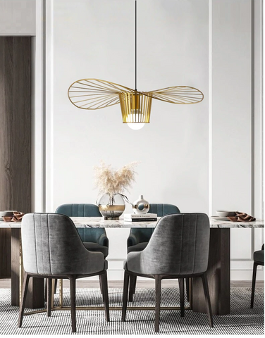 vertigo modern pendant - Minimalist Straw Hat Pendant Light