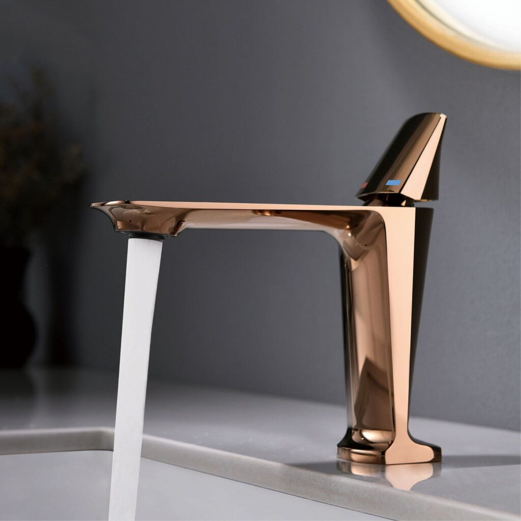 Modern single handle bathroom sink faucet