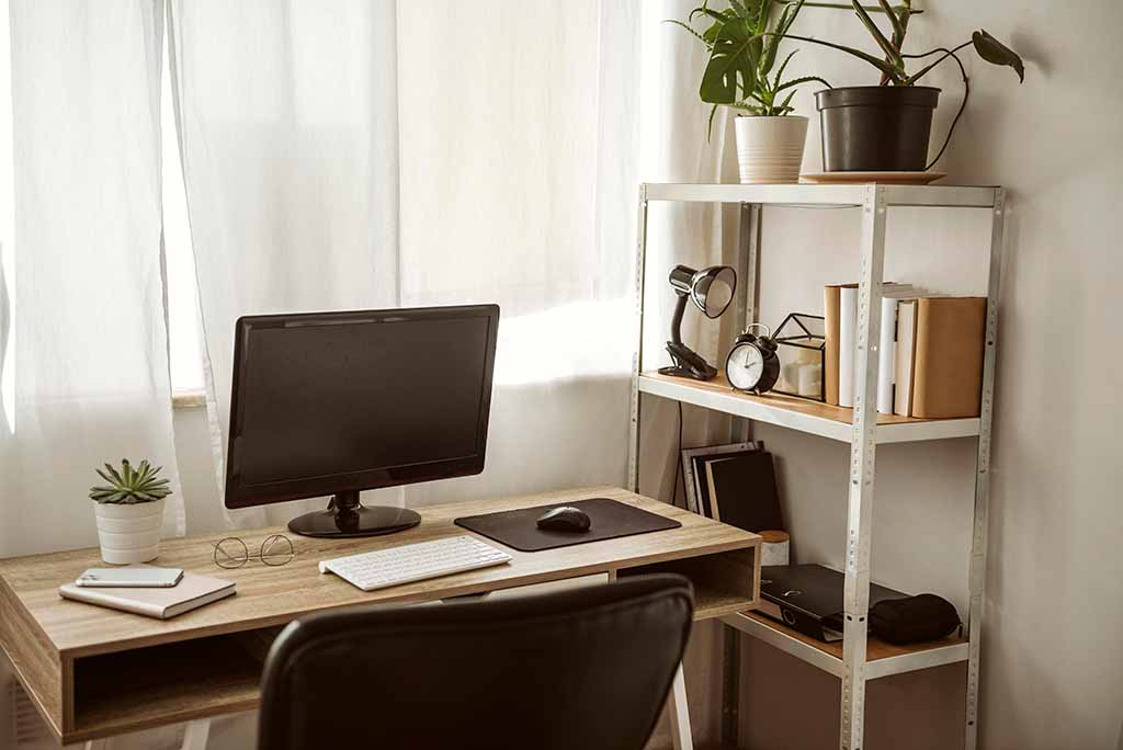 A neat and clean home office design - ZenQ Designs