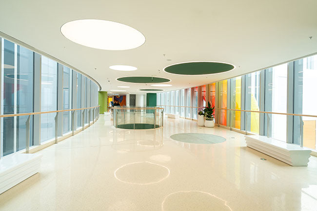 Interior with colorful lighting - ZenQ Designs