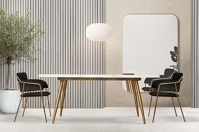 Modern luxury dining room with table lamp - ZenQ Designs